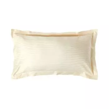 Наволочка HOMESCAPES с рельефным швом, количество ниток 330, пастельно-желтый, 50 х 90 см