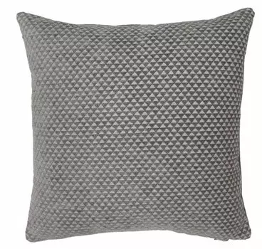 Наволочка Homescapes texturiertem Dreiecksmuster, 43x1x43 см, серебряный