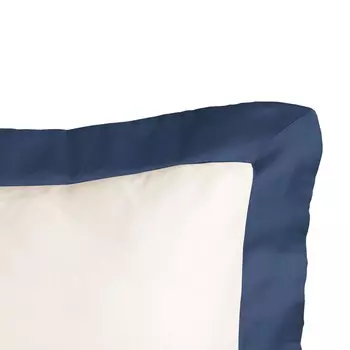 Наволочка из чистого хлопка с атласной кромкой - бриллиант Lisola, темно-синий