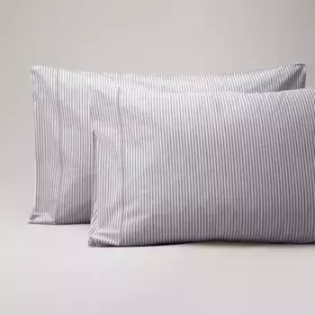 Наволочка из длинноволокнистого хлопка Tebas Bassols плотностью 200 нитей, серый