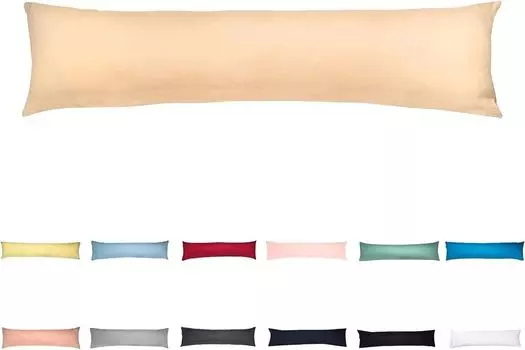 Наволочка из джерси 40x145 см, наволочка из 100% хлопка, наволочка для кровати, наволочка, супермягкая наволочка бежевого цвета livessa