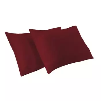 Наволочка из хлопка и льна StoneWashed без глажки - Loire Lisola Stone, цвет Cherry