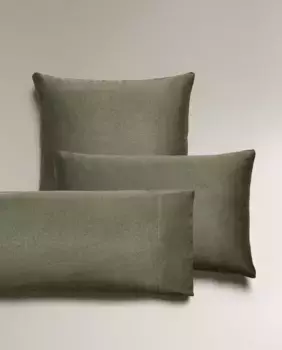 Наволочка из хлопкового джерси Zara Home, зеленый