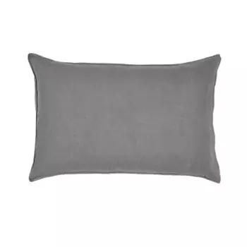 Наволочка из мягкого стираного льна H&amp;M Home Washed Linen, темно-серый