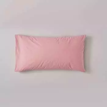 Наволочка из органического хлопка плотностью 200 нитей перкаль Хлопок Bassols, розовый