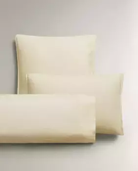Наволочка из стираного льна (140 гxм) Zara Home, экрю