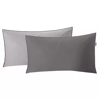 Наволочка Kleine Wolke Linda, 40x1x80 см цвет silbergrau