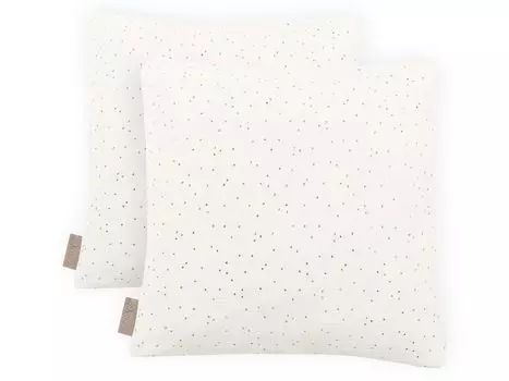 Наволочка KraftKids муслиновая с золотыми точками на белом