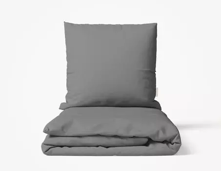 Наволочка MOMM, фабрика прачечной, одинарная, цвет опал, графит, размер 40x80 MOMM Wschefabrik