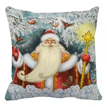 Наволочка моющаяся потайная молния дышащая защитная Рождественская комната гостиная спальня квадратная наволочка для повседневной жизни-J Stuttg