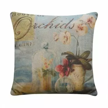 Наволочка My Flair Orchidee, 40 см, синий