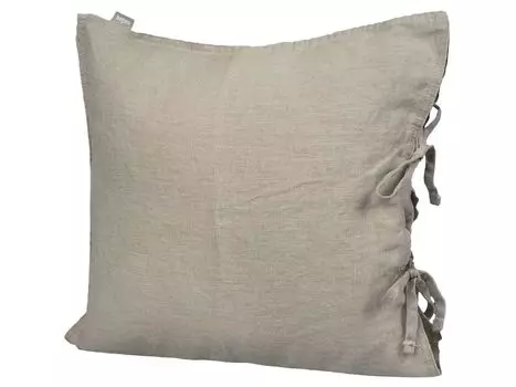 Наволочка ок. 40х40 см лен-серо-коричневый 100% лен beties "лен"