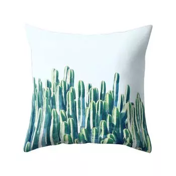 Наволочка Opuntia Cactus Green Leaves с принтом 45x45 см, чехол для дивана-7 # Stuttg
