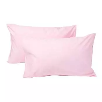 Наволочка плотностью 200 нитей, 2 шт. в упаковке Homescapes, розовый