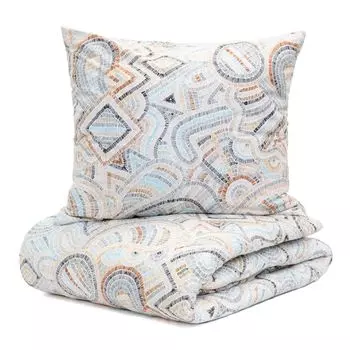 Наволочка пододеяльник постельное белье B2 Mosaic Art из микрофибры разноцветная 160х200 см HOMLA