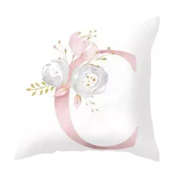 Наволочка с английским алфавитом и цветочным принтом, поясная наволочка, украшение для свадебной кровати-C Stuttg