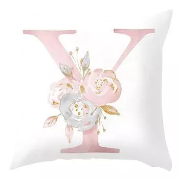 Наволочка с английским алфавитом и цветочным принтом, поясная наволочка, украшение для свадебной кровати-Y Stuttg