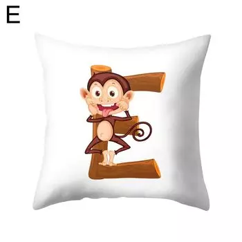 Наволочка с английской буквой «Обезьяна», чехол для подушки, диван-кровать, украшение для автомобиля, кафе, офиса-E Stuttg