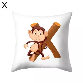 Наволочка с английской буквой «Обезьяна», чехол для подушки, диван-кровать, украшение для автомобиля, кафе, офиса-X Stuttg