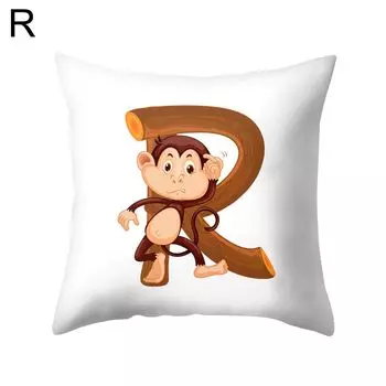 Наволочка с английской буквой «Обезьяна», чехол для подушки, диван-кровать, украшение для автомобиля, кафе, офиса-R Stuttg