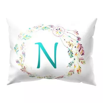 Наволочка с буквами A-Z «Ловец снов», наволочка для дивана-кровати, домашний декор-N Stuttg