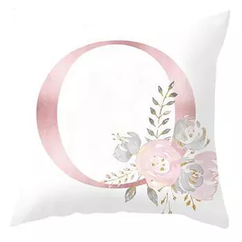 Наволочка с цветочным принтом английского алфавита, поясная наволочка, украшение для свадебной кровати- Stuttg