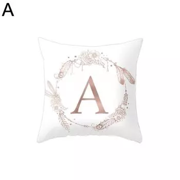 Наволочка с цветочным принтом и буквами, чехол для дивана-кровати, домашняя подушка-A Stuttg