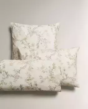 Наволочка с цветочным принтом Zara Home, цвет Oyster White