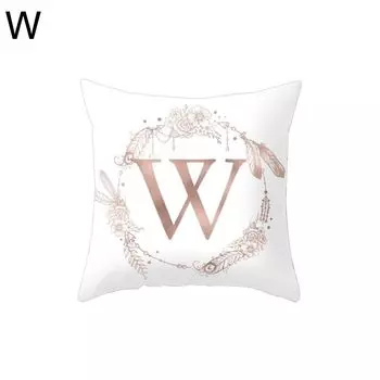 Наволочка с цветочным рисунком и буквами, наволочка для дивана-кровати, домашняя подушка-W Stuttg
