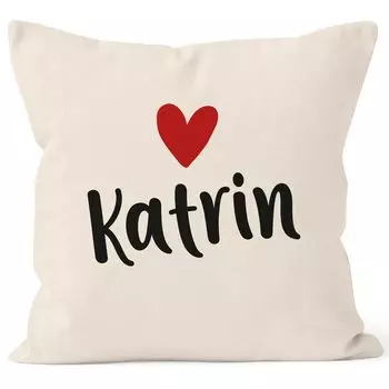 Наволочка с именем и сердцем, персонализируемый мотив, индивидуальный подарок, любовь, лучший друг, SpecialMe, натуральный, унисейз