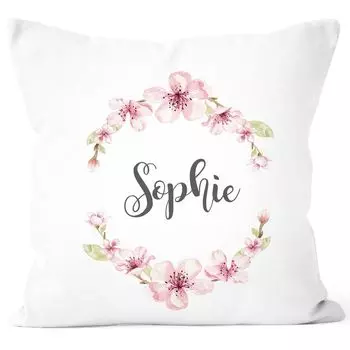 Наволочка с именными цветами, наволочка с именем, хлопковые персонализированные подарки, декоративная подушка SpecialMe, белый, унисейз