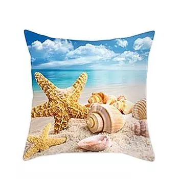 Наволочка с морской звездой, квадратная дышащая мебель из полиэстера, прочный праздничный пасхальный принт, декоративная наволочка для спальни-1 Stuttg