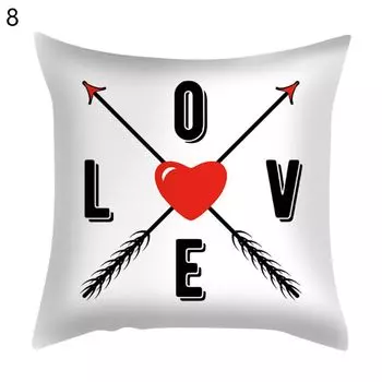 Наволочка с мягкой текстурой, простой в уходе, полиэстер, чехол для подушки с принтом «любовный алфавит», мебельные аксессуары-8 Stuttg