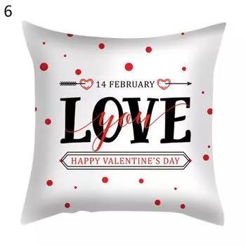 Наволочка с мягкой текстурой, простой в уходе, полиэстер, подушка с принтом «любовный алфавит», чехол, мебельные аксессуары-6 Stuttg