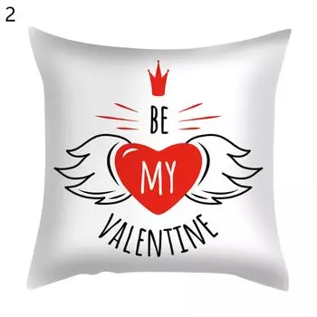 Наволочка с мягкой текстурой, простой в уходе, полиэстер, чехол для подушки с принтом «любовный алфавит», мебельные аксессуары-2 Stuttg