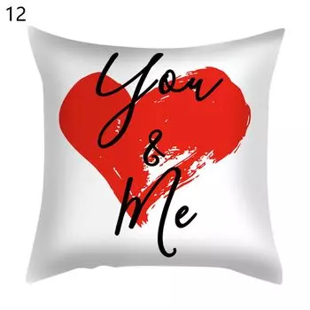 Наволочка с мягкой текстурой, простой в уходе, полиэстер, подушка с принтом «любовный алфавит», чехол, мебельные аксессуары-12 Stuttg