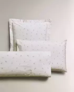 Наволочка с принтом листьев Zara Home, цвет Oyster White
