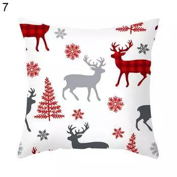 Наволочка с принтом рождественской елки и оленя, чехол для автомобиля, домашнего офиса, рождественское украшение-7 # Stuttg