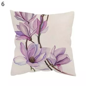 Наволочка Складная легкая в уходе подушка из полиэстера с листьями и цветочным принтом District Home Supplies-6 Stuttg