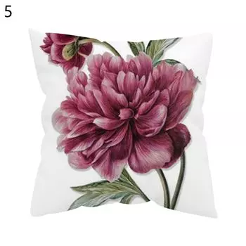 Наволочка Складная легкая в уходе подушка из полиэстера с листьями и цветочным принтом District Home Supplies-5 Stuttg