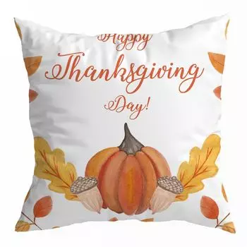 Наволочка со скрытой молнией, декоративная односторонняя наволочка с принтом на День благодарения и тыквой, декор для гостиной, офиса-A Stuttg