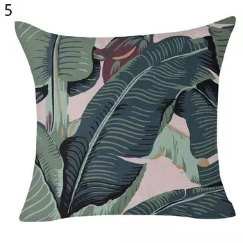 Наволочка Soft Touch, простой в уходе чехол из полиэстера с тропическими пальмовыми листьями, чехол для подушки для дома-5 Stuttg