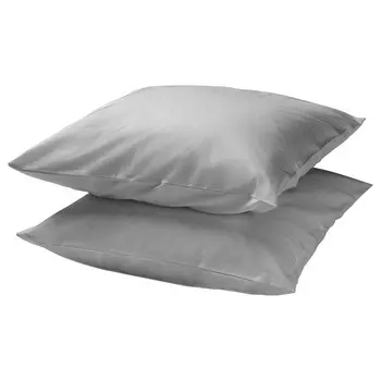 Наволочка, светло-серая, 80х80 см, DVALA IKEA