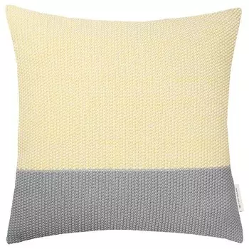Наволочка Tom Tailor Knitted Block, 45 см цвет gelb/grau