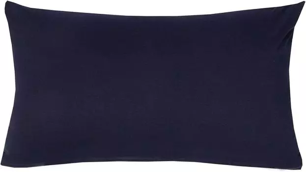 Наволочка трикотажная 40х80 см 100% хлопок темно-синяя livessa