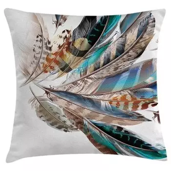 Наволочка twentyfour Contour-Feder-Mode, 60 см, коричневый