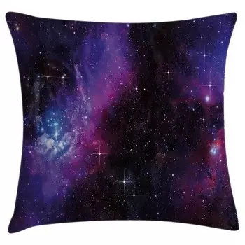 Наволочка twentyfour Nebula, 60 см цвет magenta blau