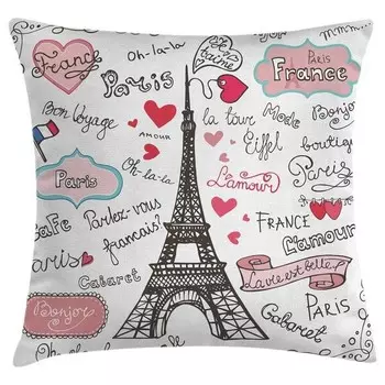 Наволочка twentyfour Paris, 40 см цвет wei/rosa