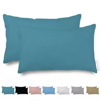 Наволочка Veluna Home 40x60см - 100% хлопок (2 шт.) - зеленый - плотная ткань 57 нитей/см - наволочка - сертифицирован Oeko Tex - Renforc