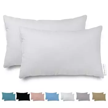 Наволочка Veluna Home 40x60см - 100% хлопок (комплект из 2 шт.) - белый - плотная ткань 57 нитей/см - наволочка - сертифицирован Oeko Tex - Renforc